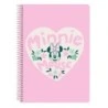 Safta Minnie Mouse Minty Libreta con Espiral - Formato Cuarto - 80 Hojas de Papel 80g/m2 - Cuadriculas 4x4mm - Tapas Duras