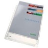 Leitz Pack of 5 Standard A4 Smooth PVC Multihole-11 Gusset Covers - Capacity 200 Sheets - Transparent (170 Microns)
