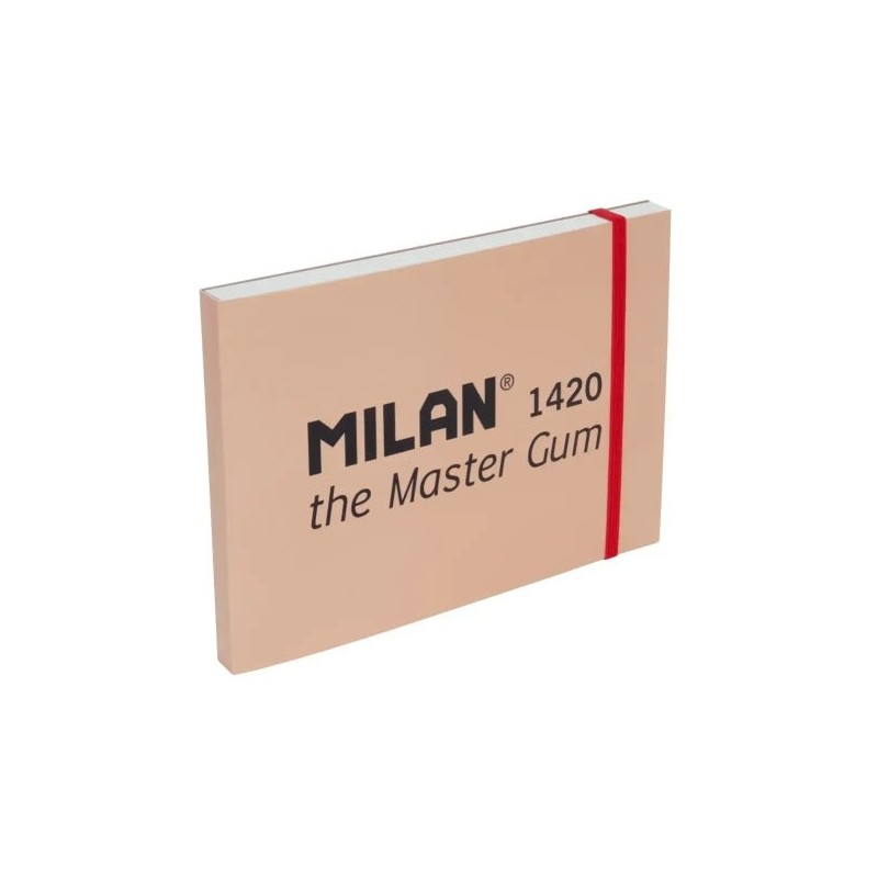 Milan 1420 The Master Gum Bloc de 30 Hojas para Acuarela - Tamaño A5 - Grano Fino de 300g/m² - Cierre con Goma Elastica - Tapa