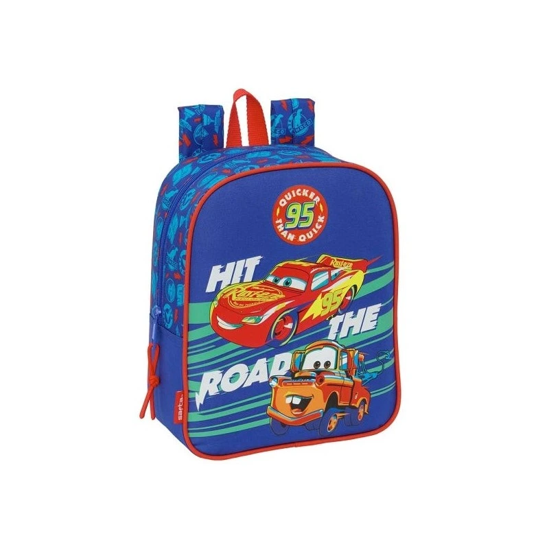 Safta Cars Daycare Backpack - Adaptable to Car - Zipper - Identification Card - Top Handle - 6L - 220x100x270mm - Blue Color
