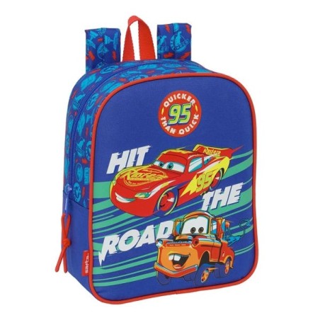 Safta Cars Daycare Backpack - Adaptable to Car - Zipper - Identification Card - Top Handle - 6L - 220x100x270mm - Blue Color