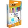 Bic Cristal Multicolour Pack of 20 Ballpoint Pens - 1,6mm Tip - 0,42mm Line - Oil-Based Ink - Assorted Colors