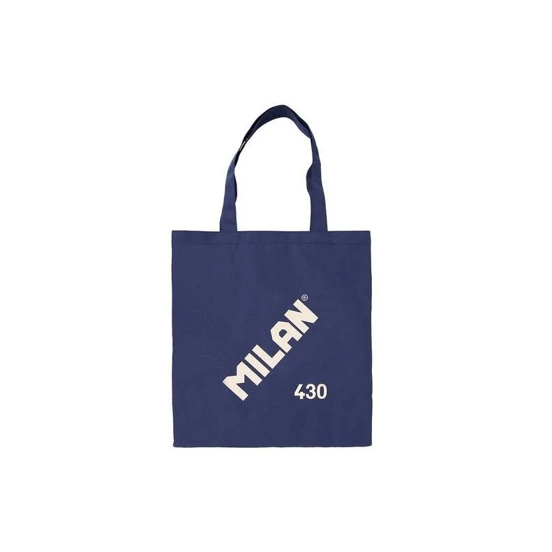 Sacola Milan Collection 430 Bolsa de Pano - Tamanho 50x38x41cm - Alça Longa 27cm - Tecido 'ripstop' - Cor Azul Escuro
