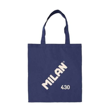 Sacola Milan Collection 430 Bolsa de Pano - Tamanho 50x38x41cm - Alça Longa 27cm - Tecido 'ripstop' - Cor Azul Escuro