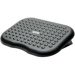 Fellowes Footrest with Adjustable Incline from 0° to 15° - Large Surface of 45x33 cm - Massage Effect Texture - Color Black