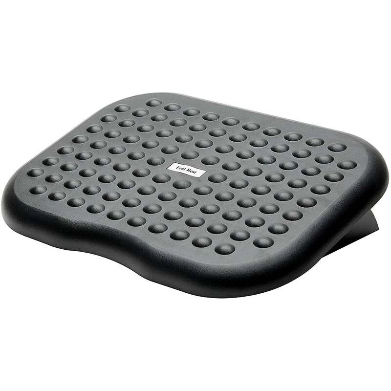 Apoio para os pés Fellowes com inclinação ajustável de 0° a 15° - Grande superfície de 45x33 cm - Textura efeito massagem - Cor