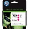 HP 712 Magenta Pack de 3 Tinteiros Originais - 3ED78A