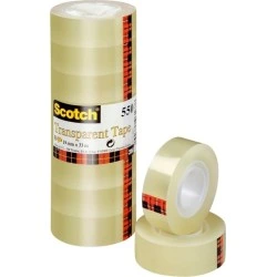 Scotch Pack de 8 Cintas Adhesivas - 19mm x 33m - Color Transparente