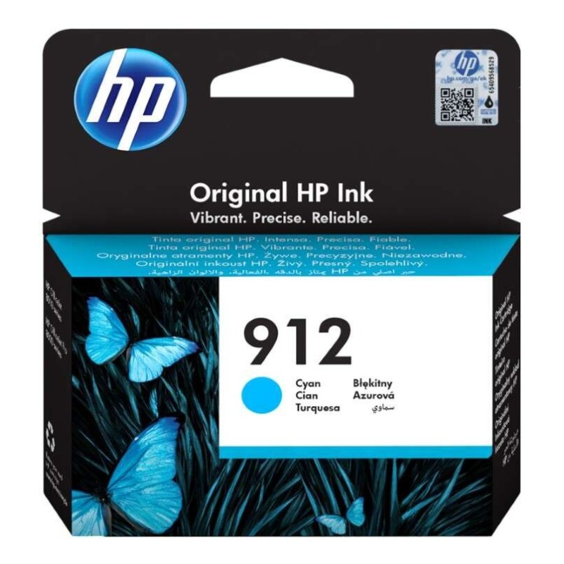 HP 912 Cyan Ink Cartridge Original - 3YL77AE
