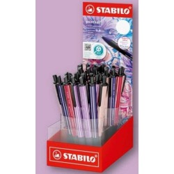 Stabilo Pointball Naturecolors Wildflower Expositor con 38 Boligrafos Retractiles - Trazo 0.5mm - Hechos con 87% Bioplastico