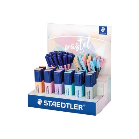Staedtler Display with 78 Pastel Markers - Textsurfer Classic, Triplus, Triplus Fineliner Models - Assorted Colors