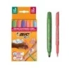 Bic Kids Temporary Tattoos Pack of 3 Stamps + 3 Markers + 10 Stencils - Dermatologically Tested and Unscented Ink - Assorted