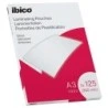 Ibico Caja de 100 Laminas de Plastificar Gloss A3 125 Micras - Acabado Cristalino de Alto Brillo - Transparente