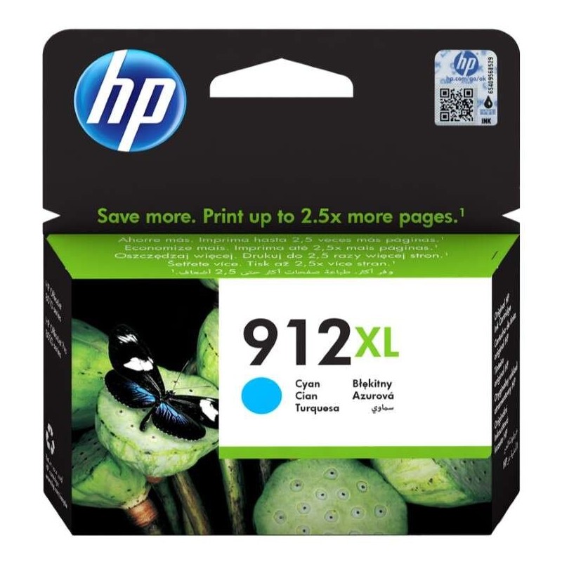 HP 912XL Tinteiro Ciano Original - 3YL81AE