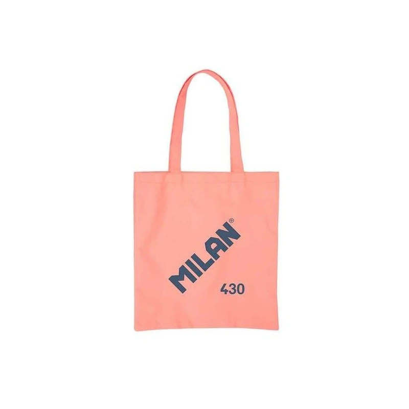 Milan Coleccion 430 Tote Bag Bolsa de Tela - Tamaño 50x38x41cm - Asa Larga 27cm - Tejido 'ripstop' - Color Rosa