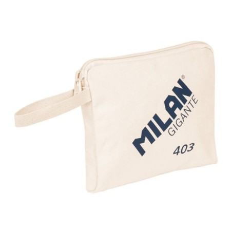Bolsa Milan Série 1918 Gigante 403 - Tamanho 26,5x22x3cm - Fecho de Correr - 100% Algodão - Cor Bege