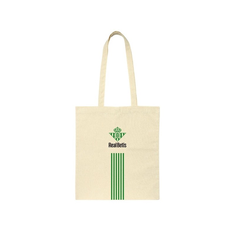 Safta Real Betis Balompie Tote Bag Cloth Bag - Hand Handles - Beige Color