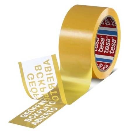 Tesa 64007 Fita Selante Inviolável 50mm x 50 Metros - Para Aplicação Manual e Automática - Adesivo Acrílico Base Água - Cor