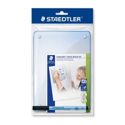 Staedtler Lumocolor 641 Feuille de notes flexible avec marqueur - Taille 210x148 mm - Autocollante - Nettoyage à sec