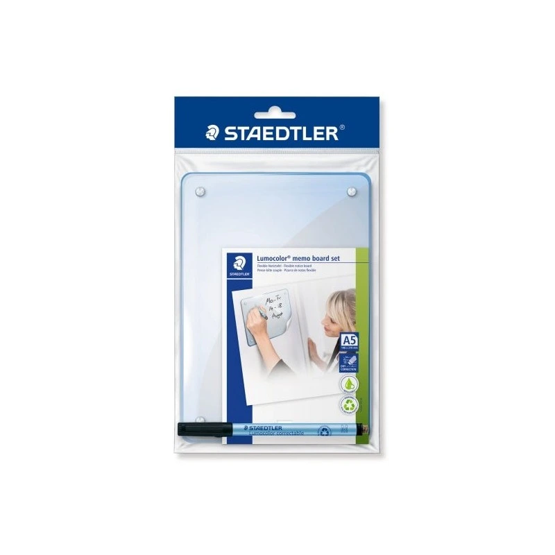 Staedtler Lumocolor 641 Flexible Note Sheet with Marker - Size 210x148mm - Self-adhesive - Dry Clean
