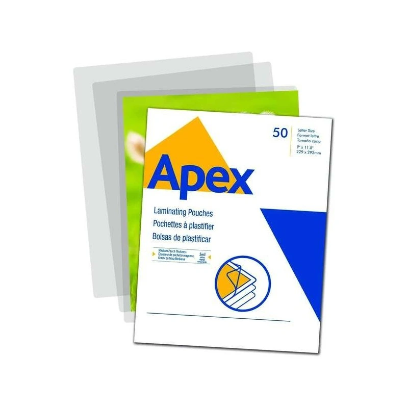 Fellowes Apex Pack of 100 A3 Laminating Sleeves - 125 Microns - High Quality Finish - Transparent