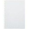 Pardo Pack de 100 Fundas Multitaladro Folio Transparentes 60 Micras - Acabado Piel de Naranja - Refuerzo en Blanco
