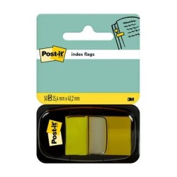 Dispensador Post-it Index com 50 Marcadores Reposicionáveis ​​25,4 x 43,2mm - Adesão Firme - Para Marcar, Apontar ou Destacar