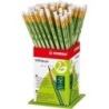 Présentoir Stabilo GREENgraph avec 60 crayons graphite avec caoutchouc - Mine HB 2,2 mm - Bois 100 % cultivé de manière durable