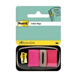 Dispensador Post-it Index com 50 Marcadores Reposicionáveis ​​25,4 x 43,2mm - Adesão Firme - Para Marcar, Apontar ou Destacar