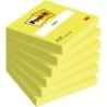 Post-It Pack of 6 Pads of 100 Repositionable Sticky Notes - Square Shape - 76x76mm - Color Green