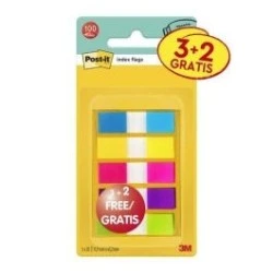 Post-It Index Pack of 5 Dispensers with 20 Repositionable Markers - Measurements 11,9x43,2mm - Assorted Colors