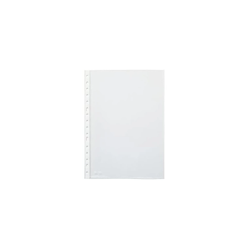 Pardo Pack of 100 Transparent Folio Multi-hole Covers 90 Microns - Crystal Finish - White Reinforcement