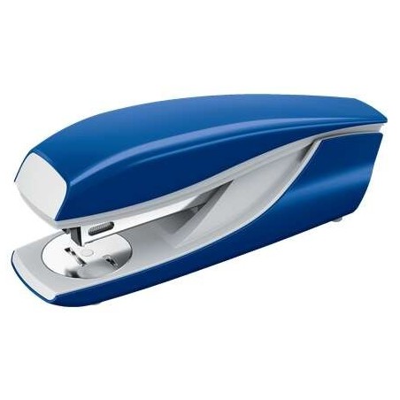Petrus 635 Grapadora Metalica - Hasta 30 Hojas - Extraegrapas Integrado - Grapado Cerrado, Abierto y Clavado - Color Azul