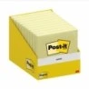 Post-It Pack of 10 Pads of 100 Repositionable Sticky Notes - Square Shape - 76x76mm - Light Yellow Color