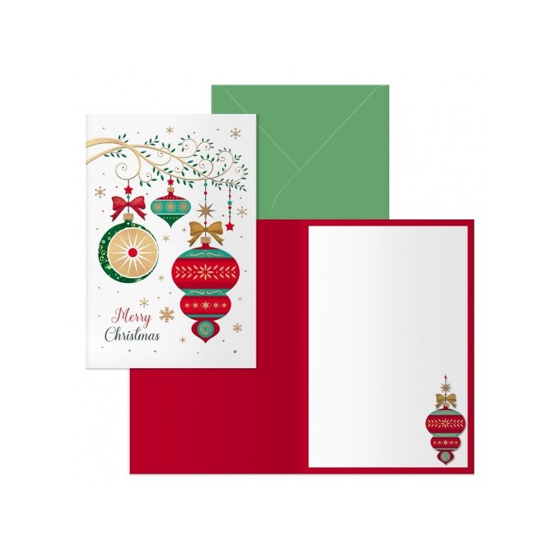 Dohe Cascabel Pack de 6 Tarjetas de Felicitacion Navideña con Sobre - Tamaño Cerrada 11.5x17cm, Abierta 23x17cm - Papel Offset