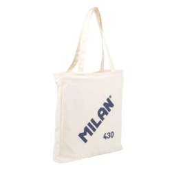 Saco Shopper Milan Collection 430 7,5L - Tamanho 38x36x6,5cm - Pega Longa 27cm - Tecido 'ripstop' - Cor Bege