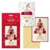 Dohe Glytter Pack de 8 Cartes de Voeux de Noël avec Enveloppe - 2 Modèles Différents - Taille 12,2x23,5 cm - Papier Offset