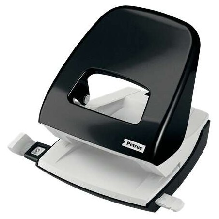 Petrus 62 WOW Taladro Perforador 2 Orificios - Hasta 30 Hojas - Facil Vaciado - Formato A4, A5, A6, Folio, US-Quart, 8 x 8 x 8
