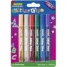 Imedio Glitter Glue "Original" Pack of 6 Tubes of Glitter Glue 10ml - For Different Materials - Extra Soft Tube - Precision