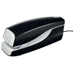 Petrus E-120 Contactless Electric Stapler - Up to 20 Sheets - Flat Stapling - Uses 22/6-24/6-26/6 Staples - Color Black