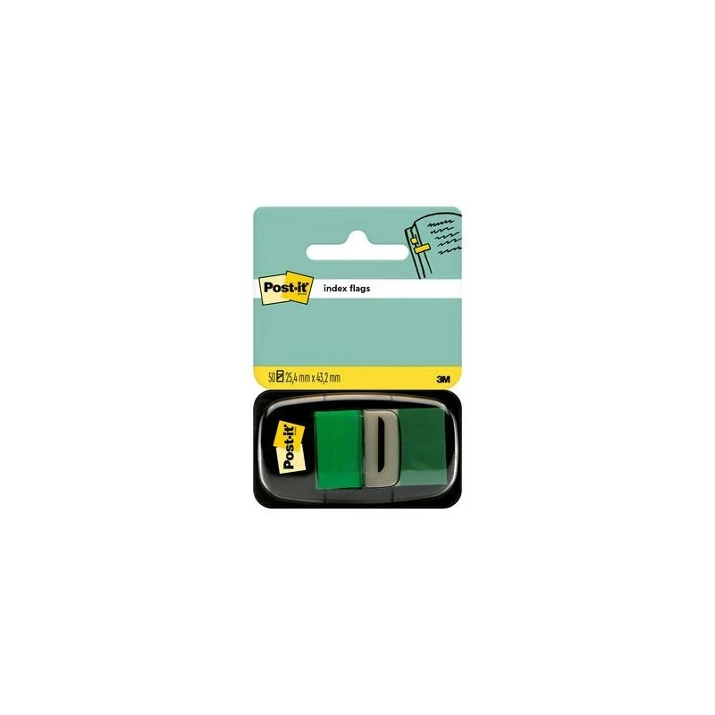 Post-it Index Dispenser with 50 Repositionable Markers 25,4 x 43,2mm - Firm Adhesion - To Mark, Point Out or Highlight