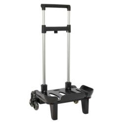 Safta Backpack Cart - Triple Wheel System - Resistant Material - 320x235x880mm - Color Black