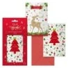 Dohe Caramelo Pack de 8 Tarjetas de Felicitacion Navideña con Sobre - 2 Modelos Distintos - Tamaño 12,2x23,5cm - Papel Offset