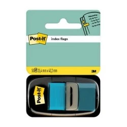 Post-it Index Dispensador con 50 Marcadores Reposicionables 25.4 x 43.2mm - Adherencia Firme - Para Marcar, Señalar o Destacar