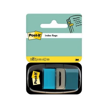Dispensador Post-it Index com 50 Marcadores Reposicionáveis ​​25,4 x 43,2mm - Adesão Firme - Para Marcar, Apontar ou Destacar