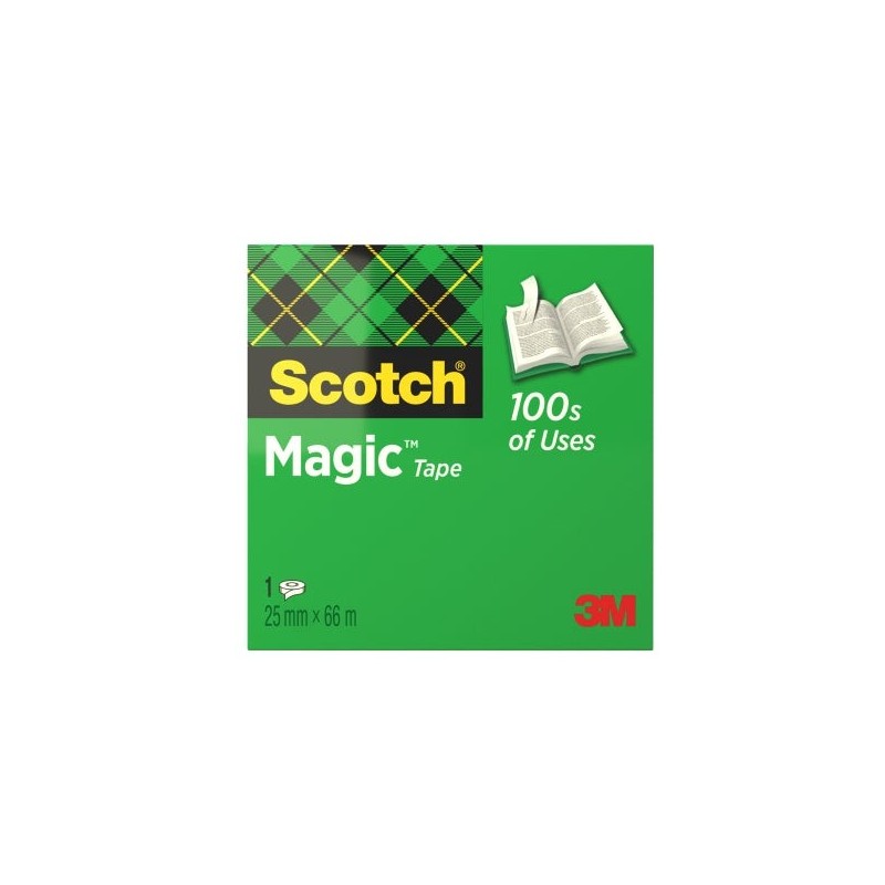 Scotch Magic Invisible Adhesive Tape - 25mm x 66m - Clear