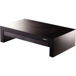 Fellowes Designer Suites Suporte Elevador para Monitor - 3 Alturas Diferentes - Tabuleiro de Armazenamento - Peso Máx 18kg