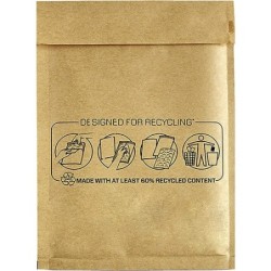 Fellowes Bankers Box Pack de 100 Sacs à Bulles Rembourrés 15x21cm - Bulles Internes pour Amorti - Bande Autocollante pour