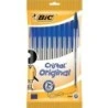 Bic Cristal Original Pack de 10 Boligrafos de Bola - Punta Redonda de 1.0mm - Trazo 0.4mm - Tinta con Base de Aceite - Color