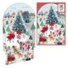 Dohe Skating Pack de 6 cartes de vœux de Noël pop-up avec enveloppe - Imprimées en couleur